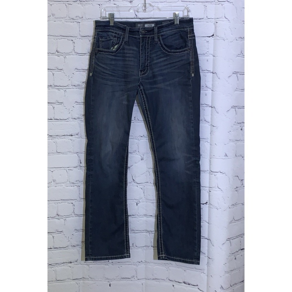 BKE Jeans Men's 30x29 Jake Straight Stretch Blue Denim